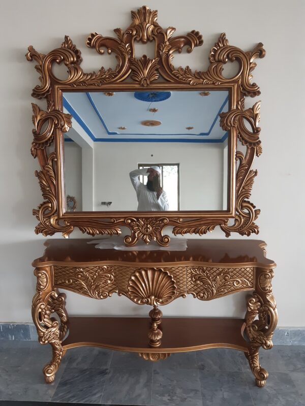 wooden console mirror frame at JJ Furniture