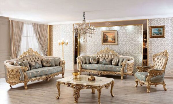 Luxury Wooden Sofa Set