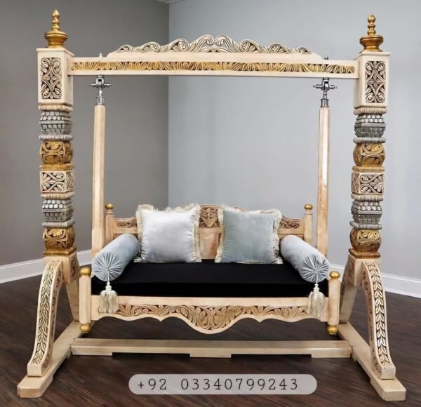 Chinioti wooden swing by jj furniture chiniot