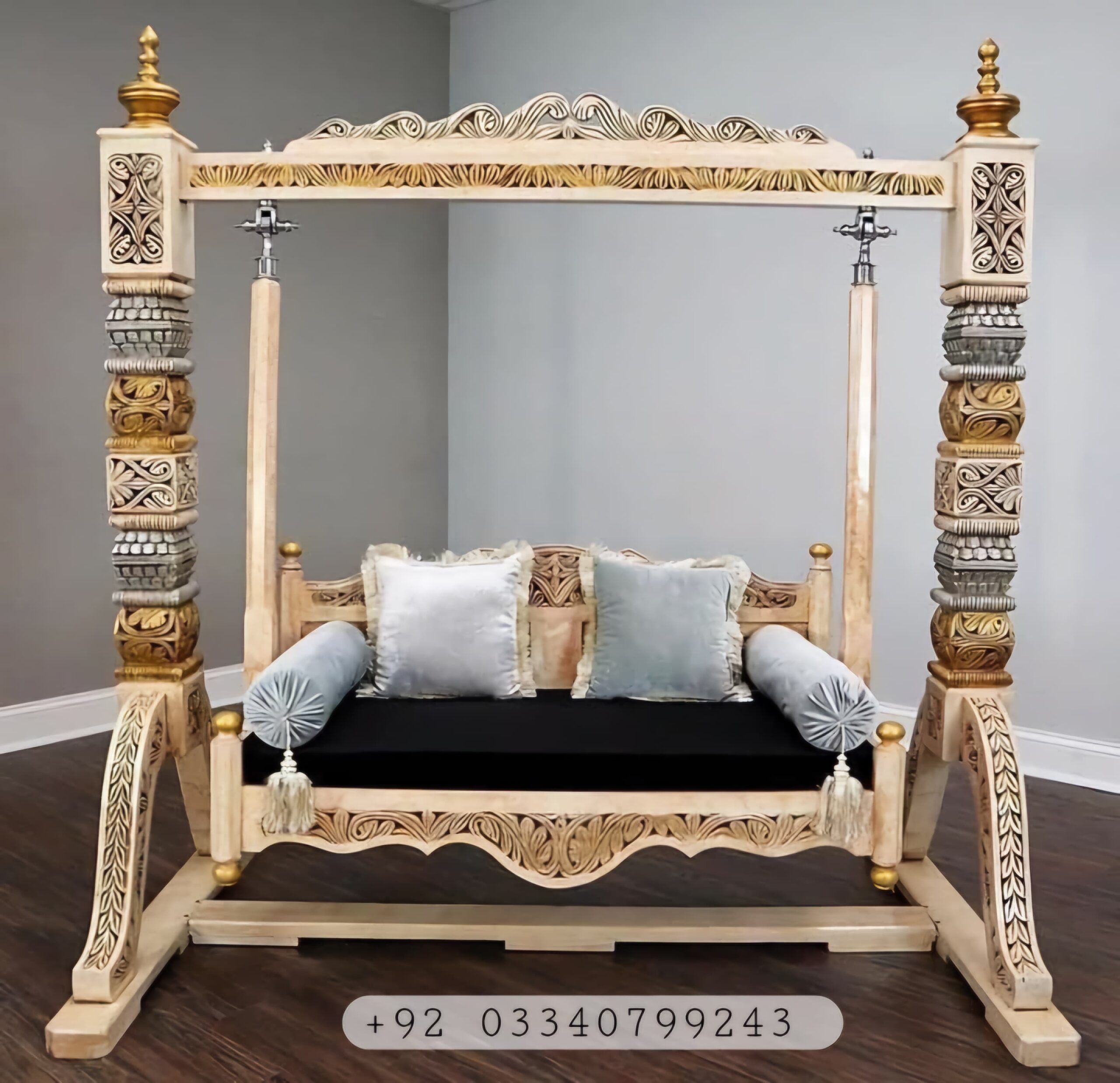 Chinioti wooden swing by jj furniture chiniot
