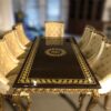 Glass Top Dining Table with Chairs – 6 Seater Dining Set by JJ Furniture Chiniot