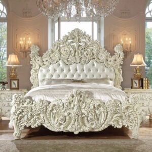luxury wooden bed set by jj furniture