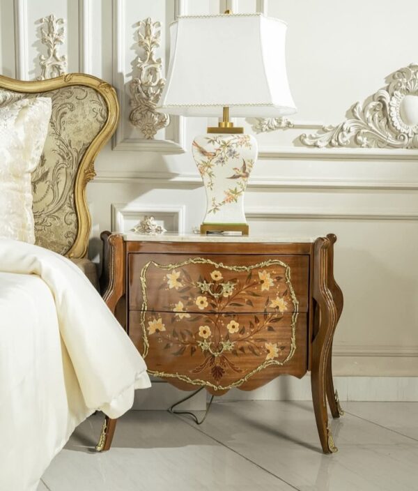 Luxury Solid Wood Bedroom Set with Dresser and Mirror – King & Queen Size Bed Sets in Pakistan