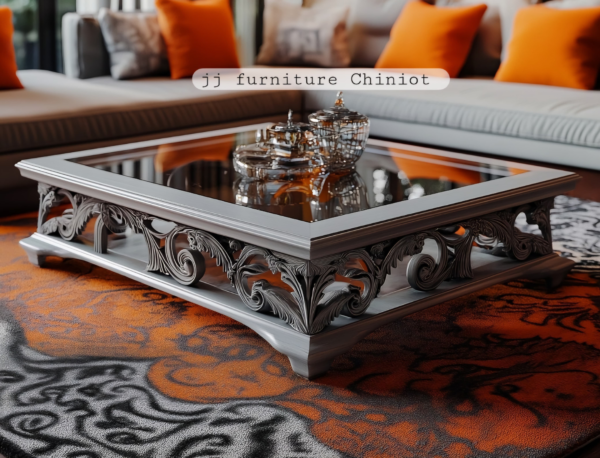 Wood Center Table by JJ Furniture Chiniot – Stylish & Durable Wooden Table Design