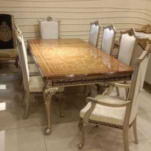 Best Chinioti Wooden Dining Table Set in Pakistan – Handcrafted Dining Furniture by JJ Furniture
