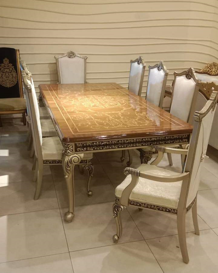 Best Chinioti Wooden Dining Table Set in Pakistan – Handcrafted Dining Furniture by JJ Furniture