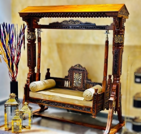 Chinioti JJ Swing – Luxury Wooden Jhoola | JJ Furniture Chiniot