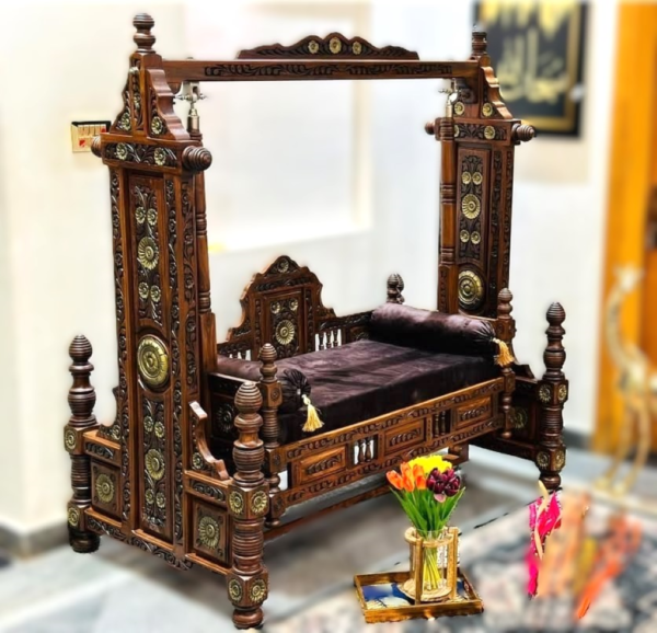 Chinioti JJ Swing – Luxury Wooden Jhoola | JJ Furniture Chiniot