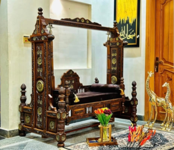 Chinioti JJ Swing – Luxury Wooden Jhoola | JJ Furniture Chiniot