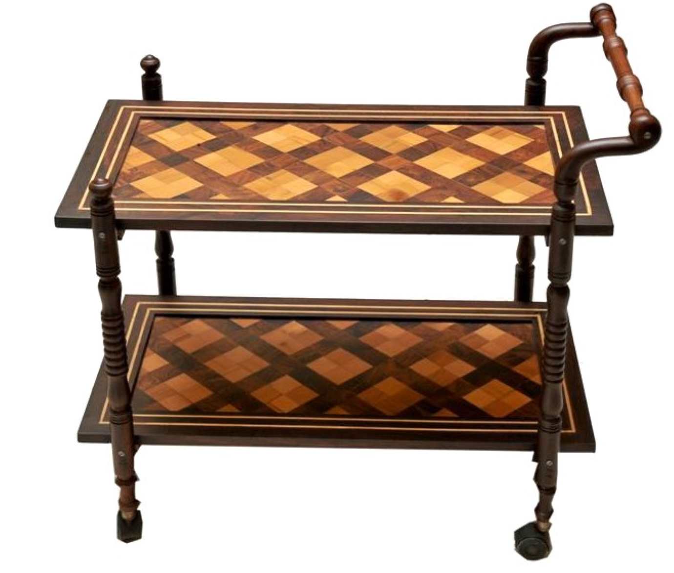 Chinioti Wooden Tea Trolley by jj furniture chiniot