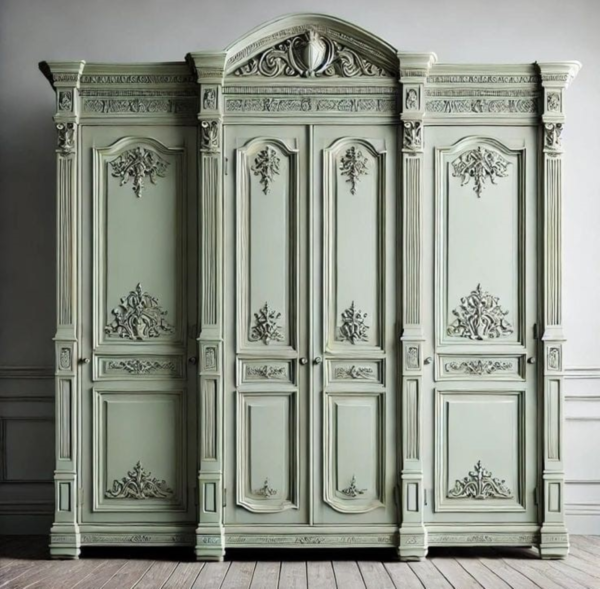 Hand-Carved Solid Wood Wardrobe – Luxury Antique Chinioti Armoire Online by jj
