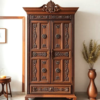 Hand-Carved Solid Wood Wardrobe – Luxury Antique Chinioti Armoire Online by jj