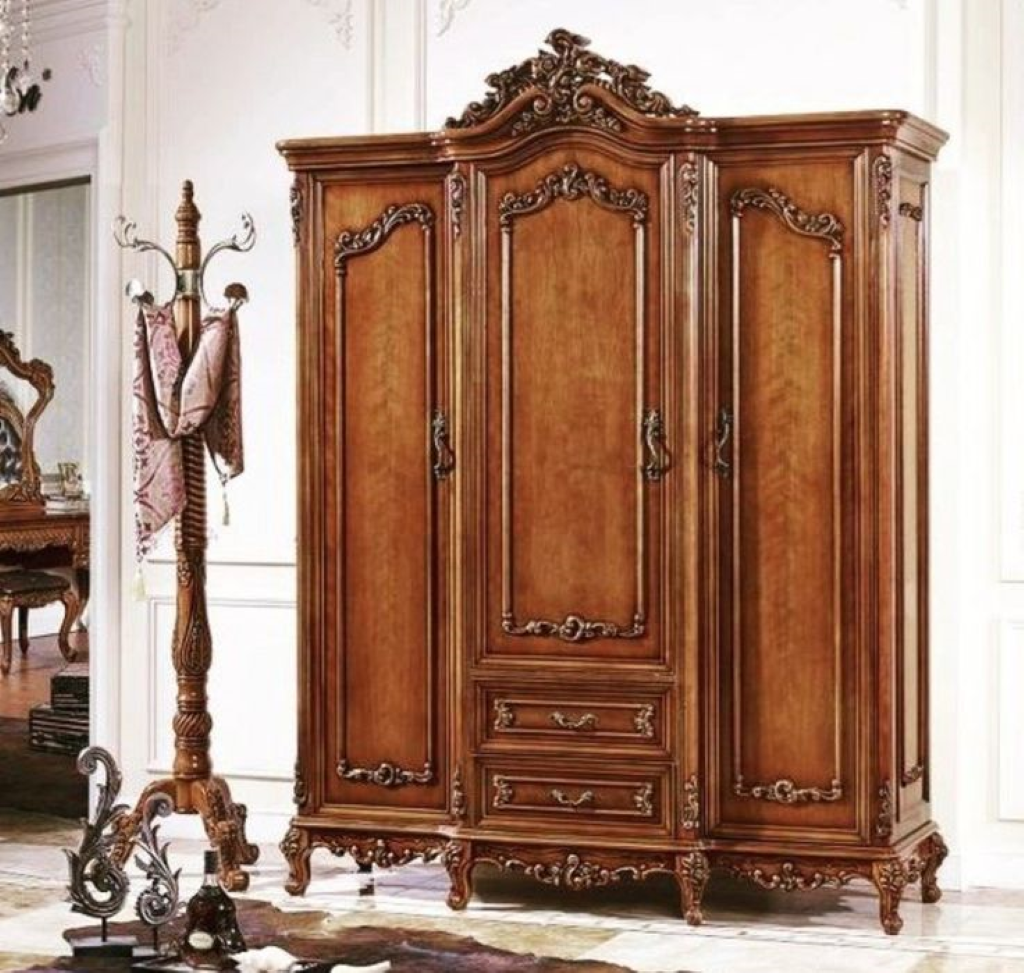 Hand-Carved Solid Wood Wardrobe – Luxury Antique Chinioti Armoire Online by jj