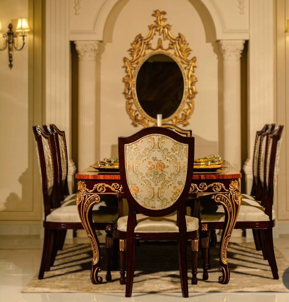 JJ CHINIOTI Dining Set – Luxury Chinioti Handmade Wooden Dining Set
