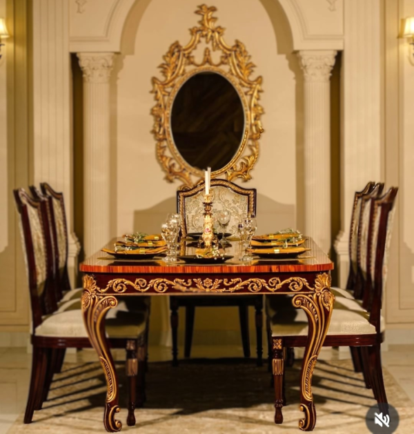 JJ CHINIOTI Dining Set – Luxury Chinioti Handmade Wooden Dining Set