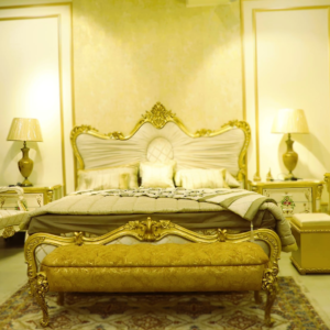 Chinioti Bed Design – Royal Luxury Wooden Bed Sets by JJ Furniture Chiniot