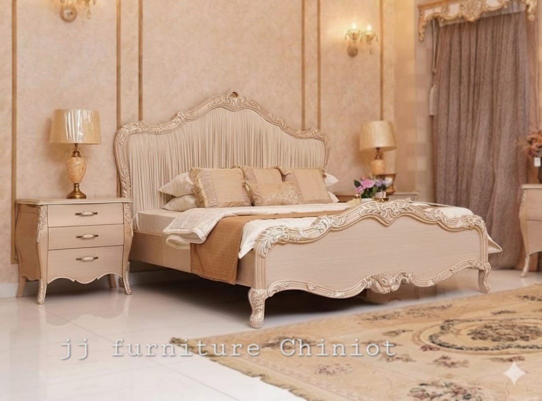 Luxury Bed Set by JJ Furniture Chiniot – Best Price & Latest Design 2025 in Pakistan