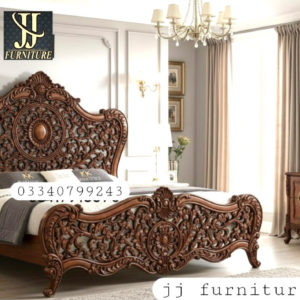 Chinioti Carving Bed Set by JJ Furniture Chiniot