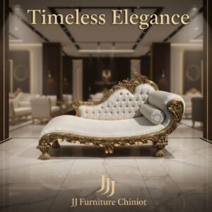 Luxury Chinioti dewan sofa with gold carving by JJ Furniture