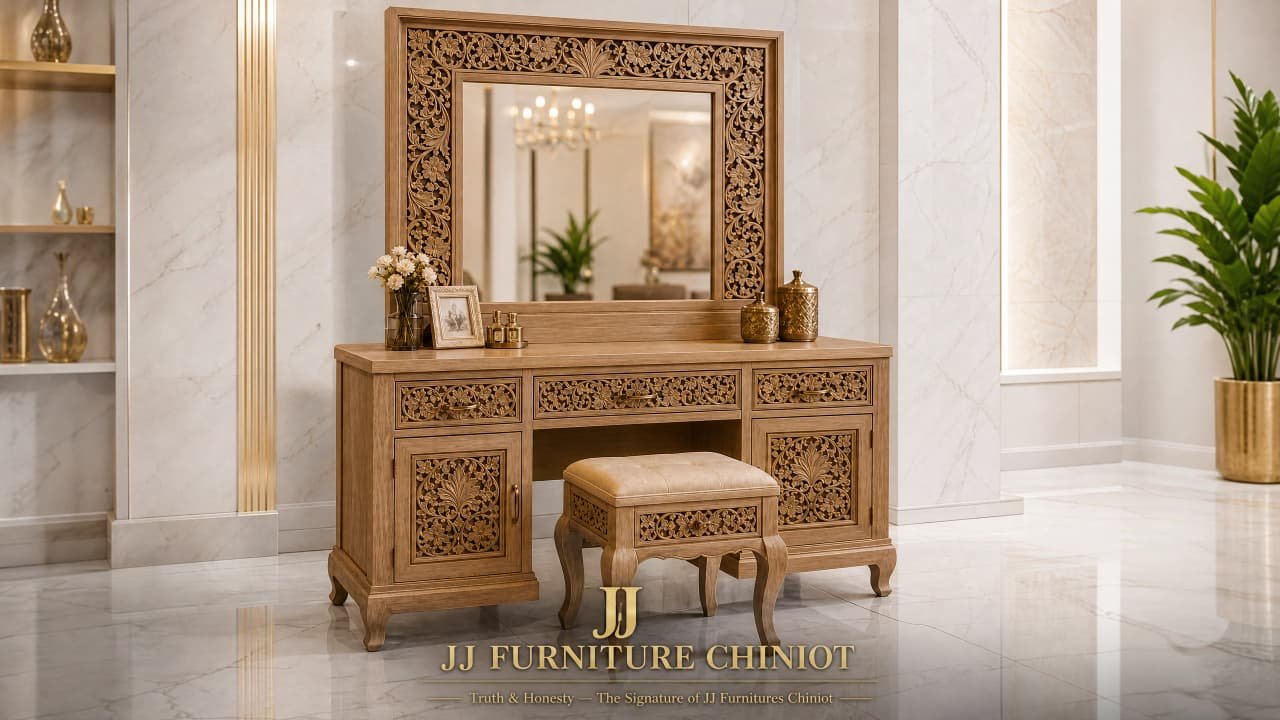 Luxury JJ Chinioti Bed Set – King Size Handmade Wooden Bed - Image 4