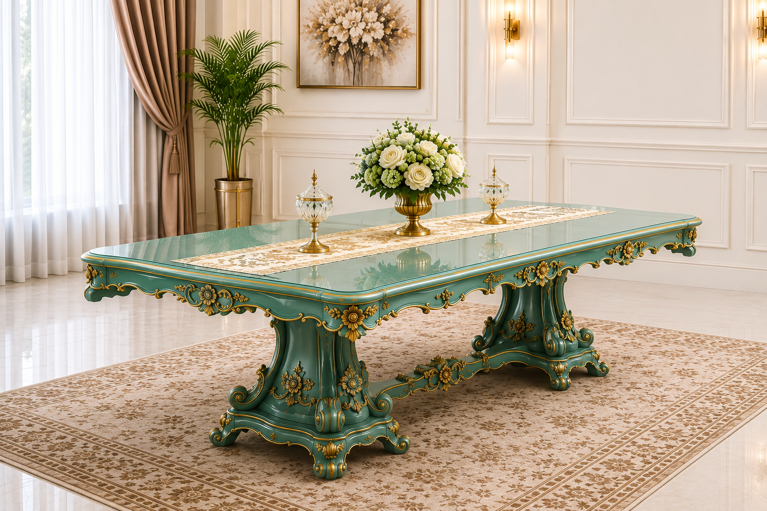 Luxury Royal 8 Seater Dining Table Set | JJ Furniture Chiniot - Image 3