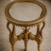 Luxury Royal Swan Console Side Table | Handmade Chinioti Accent Table