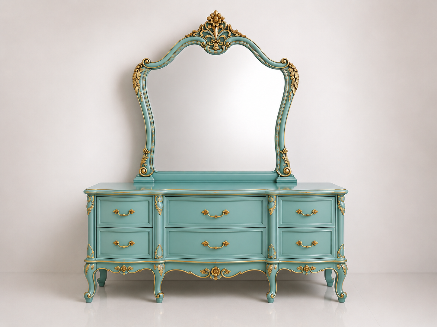 Royal Tiffany Blue Luxury Chinioti Bed Set - Image 4