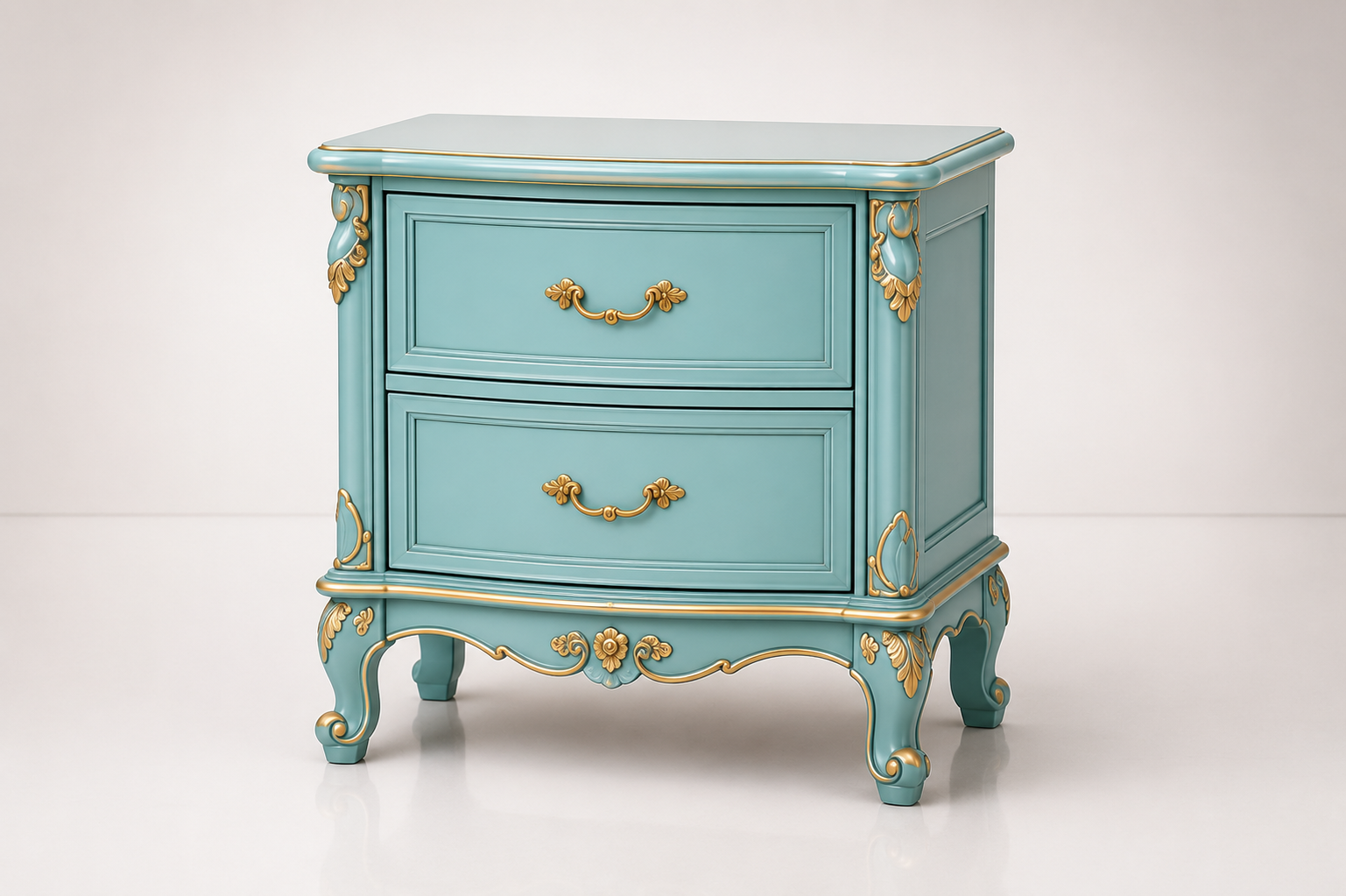 Royal Tiffany Blue Luxury Chinioti Bed Set - Image 5