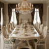 Luxury Chinioti carving dining set handcrafted from premium Sheesham wood with traditional handmade carving by JJ Furniture Chiniot